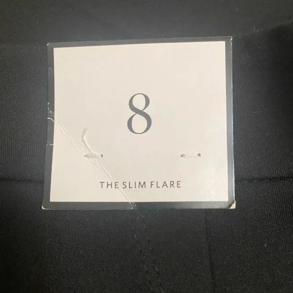 White House Black Market Black Slim Flare Pants With Studded Detail - Picture 6 of 9